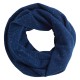 Blåt nistret tubehalstørklæde i ren cashmere