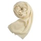Off-white pashmina sjal i kasjmir og silke
