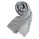 Lysegrått pashmina sjal i kasjmir og silke