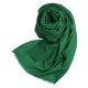 Mørkegrønt pashmina sjal i kasjmir og silke