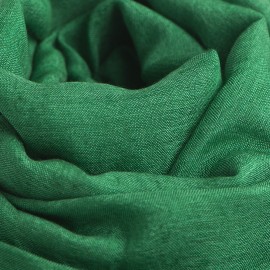 Mørkegrønt pashmina sjal i kasjmir og silke