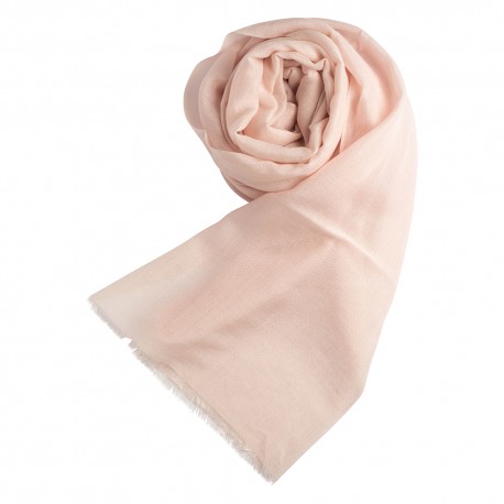 Delikat rosa pashmina sjal i kasjmir og silke