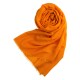 Oransje pashmina sjal i kasjmir og silke