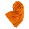Oransje pashmina sjal i kasjmir og silke