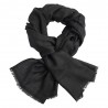 Mørkegrått jacquardvevd pashmina sjal