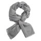Lysegrått jacquardvevd pashmina sjal