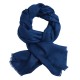 Mørkeblått jacquardvevd pashmina sjal