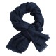Marineblått jacquardvevd pashmina sjal