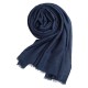 Marineblått pashminasjal i kasjmir og silke