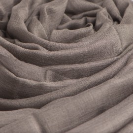 Musegrått pashminasjal i kasjmir og silke