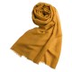 Mørk gyldent pashmina sjal i kasjmir og silke