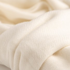 Hvitt twill-vevd kasjmirskjerf