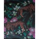 Kasjmirsjal med leopard og jungelprint