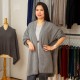 Grå kimono i deilig merino/kasjmir strikk