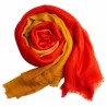 Dip-dye sjal i oransje/gylden farge