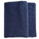 Indigo kabelstrikket teppe i merino og kasjmir