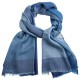 Rutet kasjmirskjerf i blå nyanser
