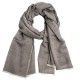 Grå melange pashmina sjal i kasjmir/silke