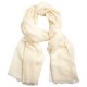 Hvitt pashmina sjal i kasjmir og silke