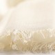 Hvitt pashmina sjal i kasjmir og silke