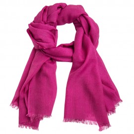 Fuchsia-farget pashmina sjal kasjmir/silke Fuchsia-farget pashmina sjal kasjmir/silke