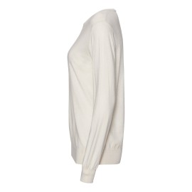 Off-white bluse i blanding av silke/kasjmir