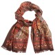 Paisley skjerf i oransje og røde nyanser