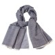 Navy melange pashminasjal i kasjmir/silke