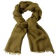 Mørk oliven diamantvevd pashmina sjal