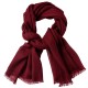 Rødbrunt diamantvevd pashmina sjal