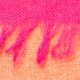 Kvadratisk skjerf i oransje/fuchsia dip-dye