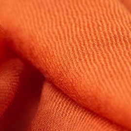 Siennafarget pashmina-skjerf i 2-ply kasjmirtwill