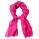 Fuchsia farget pashmina skjerf i 2-ply kashmirtwill