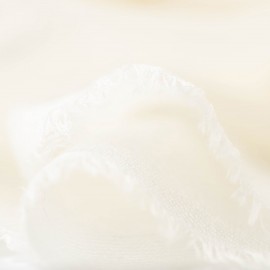 Hvitt pashmina skjerf i 2-ply kasjmirtwill