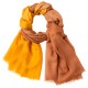 Tofarget pashmina sjal i varm brunt og gyllent