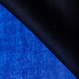 Tofarget pashmina sjal i svart og blått