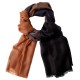 Tofarget pashmina sjal i svart og brunt