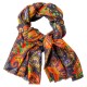 Cashmere sjal med fargerikt paisley print