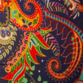 Cashmere sjal med fargerikt paisley print