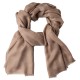 Beige jacquardvevd kasjmirsjal