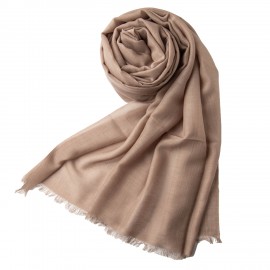 Beige pashmina sjal i kasjmir og silke Beige pashmina sjal i kasjmir og silke