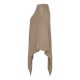 Taupe-farget poncho av silke/kasjmir
