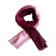 Tofarget pashmina sjal i vinrød og rosa