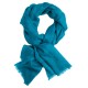 Petroleumsblått jacquard-vevd pashmina sjal