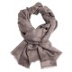 Musegrått jacquard-vevd pashmina sjal