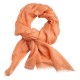 Ferskenfarget jacquardvevd pashmina sjal