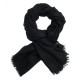 Sort pashmina sjal i 2 ply twill