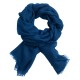 Mørkeblått pashmina sjal i 2 ply kasjmir