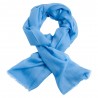 Twill-vevd pashmina skjerf i lyseblå