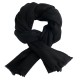 Sort twill-vevd pashmina skjerf i ren kasjmir